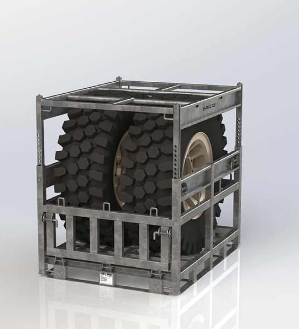 Mobile Wheel cage WST II. 3D render.